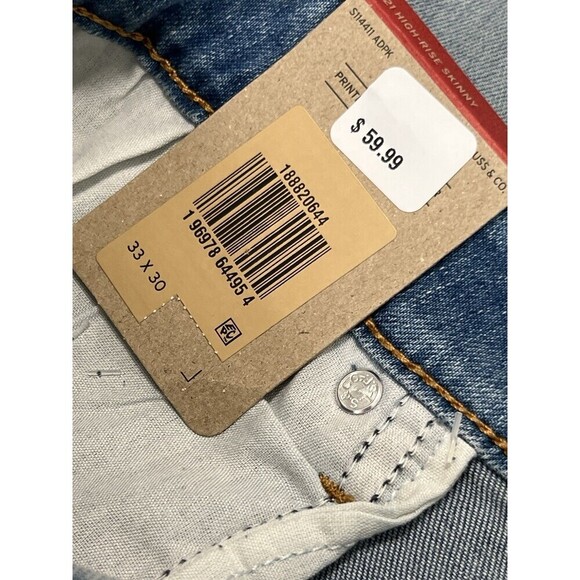 Levi's Women's 721 High Rise Skinny Leg Factory Distressed Stretch Jeans 33 x 30 - Picture 7 of 15